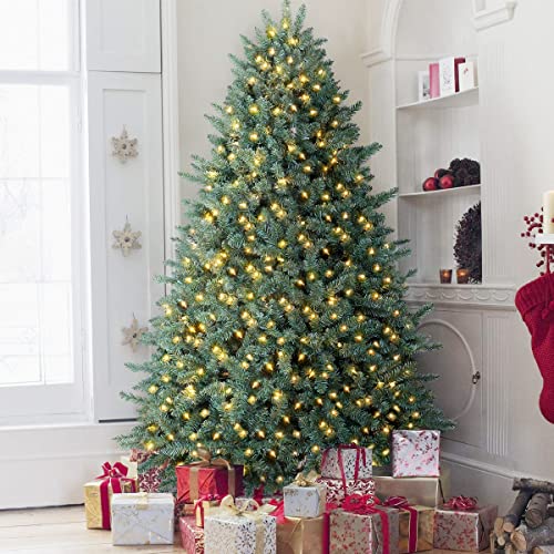 OasisCraft Artificial Christmas Tree with Realistic Thicken Tips and Clear Lights
